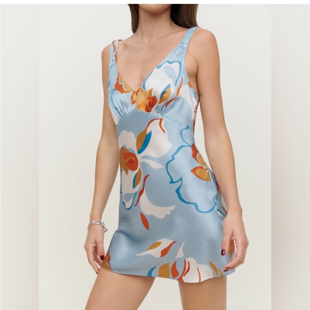 Reformation Ellery Silk Dress